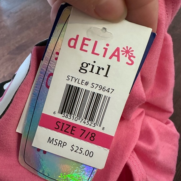 dELiA*s Pink Graphic Hoodie Tank - Picture 3 of 8